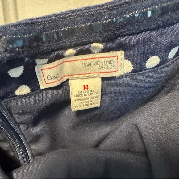 Linen Polka Dot Sleeveless Dress - Picture 3 of 3